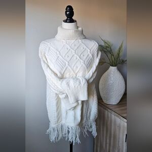Papillon Cream Turtleneck Sweater
